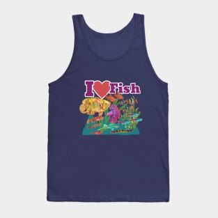 I Heart Tropical Fish Tank Top